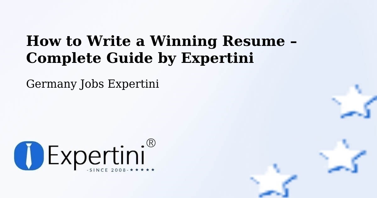 Resume Writing Guide for Job Seekers – Hamburg Mitte - Hamburg Mitte, Germany Jobs Expertini